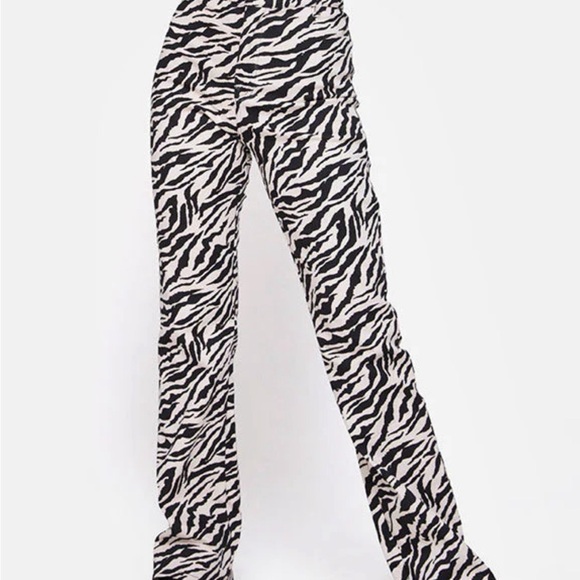 Zoven trouser 90s zebra BW Print 98% cotton 2% spandex - Picture 2 of 4